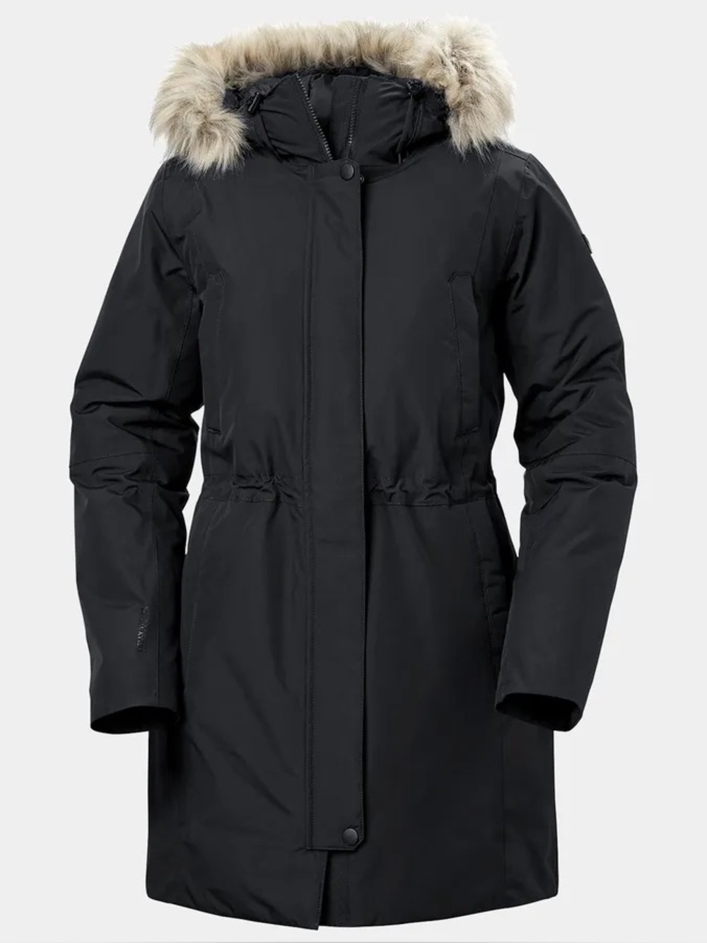Helly Hansen Senja Parka W Size M Black Removable Fur Retail $420 Like New